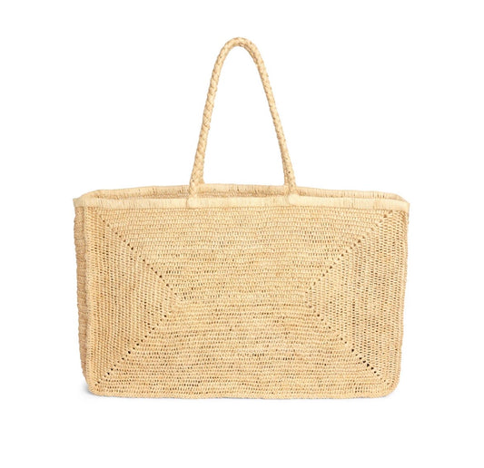 Somerville Raffia large plain beach basket