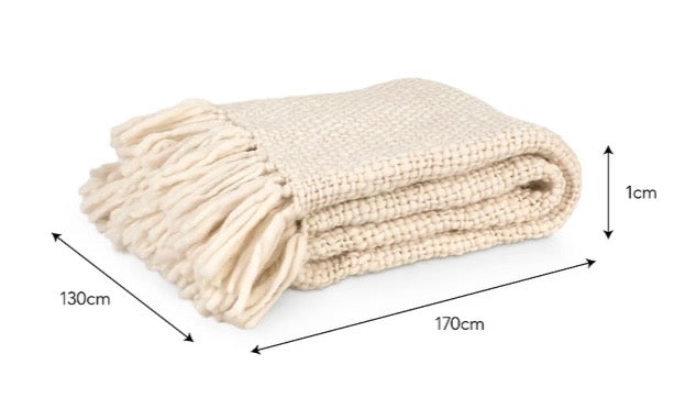 Garden trading - Ashfield Throw Chunky knit wool