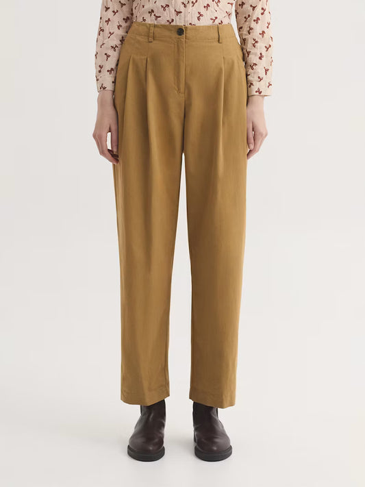 Nice things AW26 Cotton gabardine pleated trousers