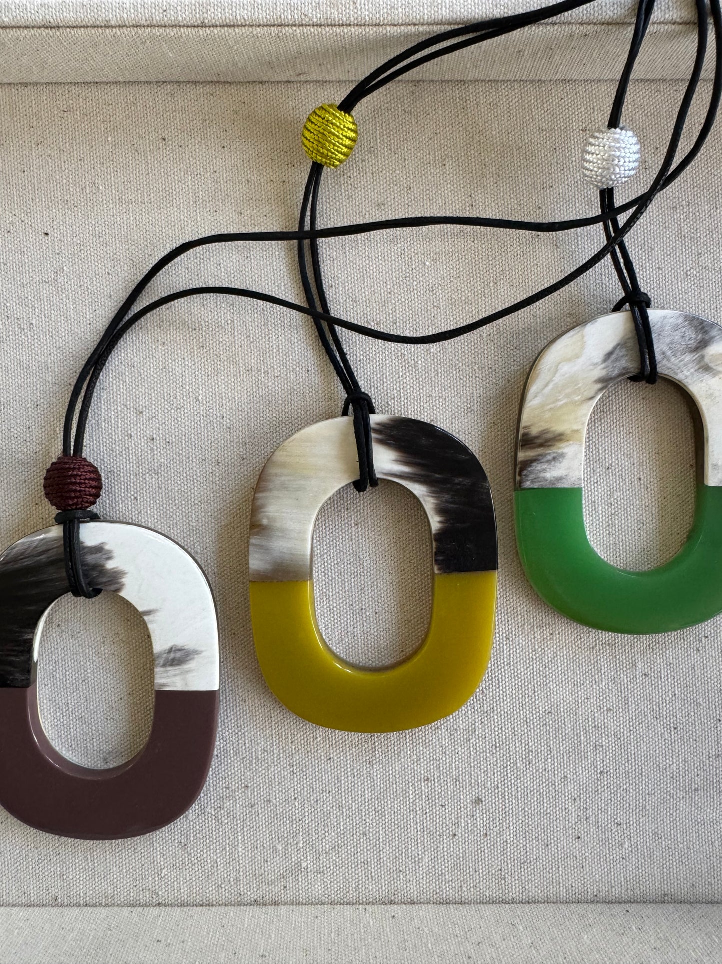 MAROC Horn and Resin Pendant