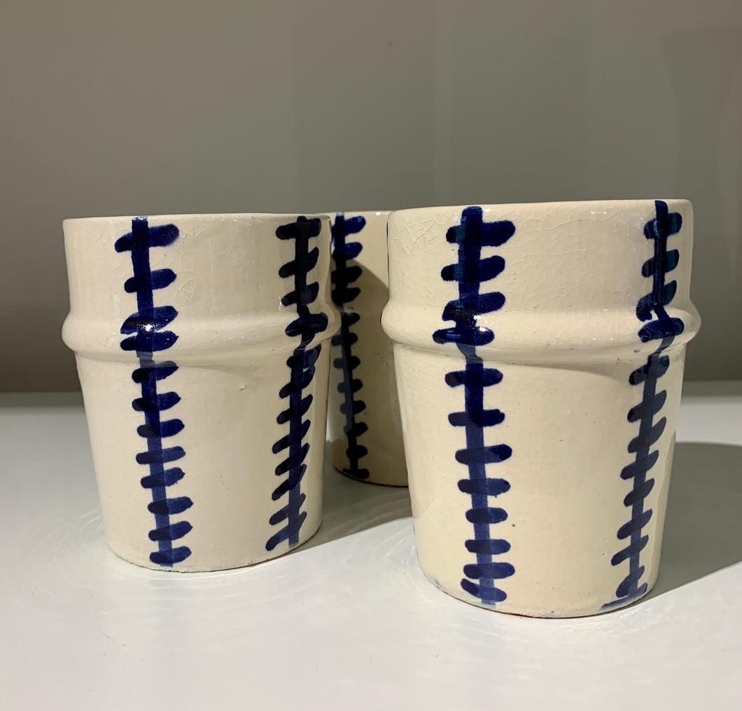 Maroc Ceramics - Chain stripe beaker