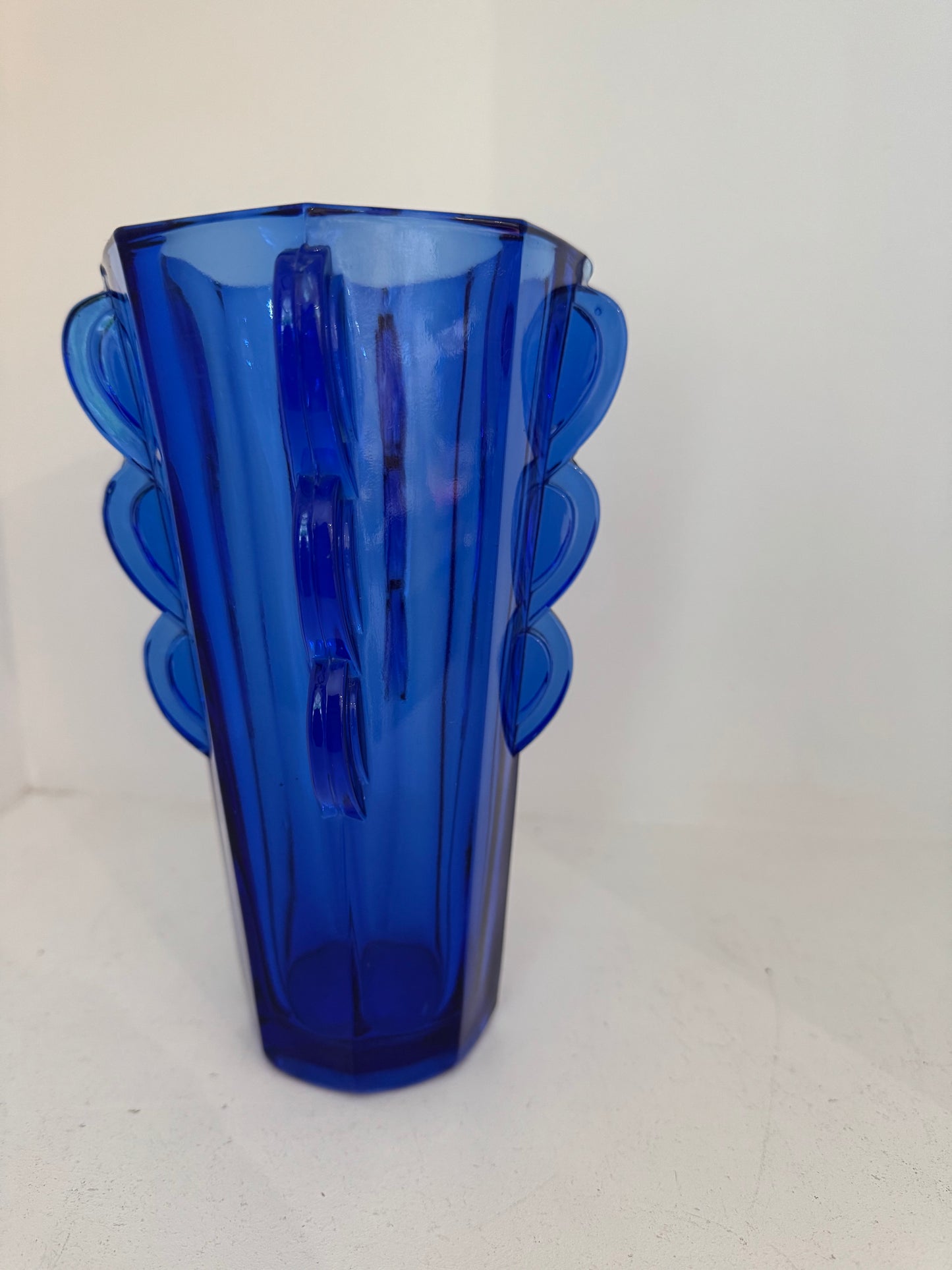 Vintage Blue Glass Vase