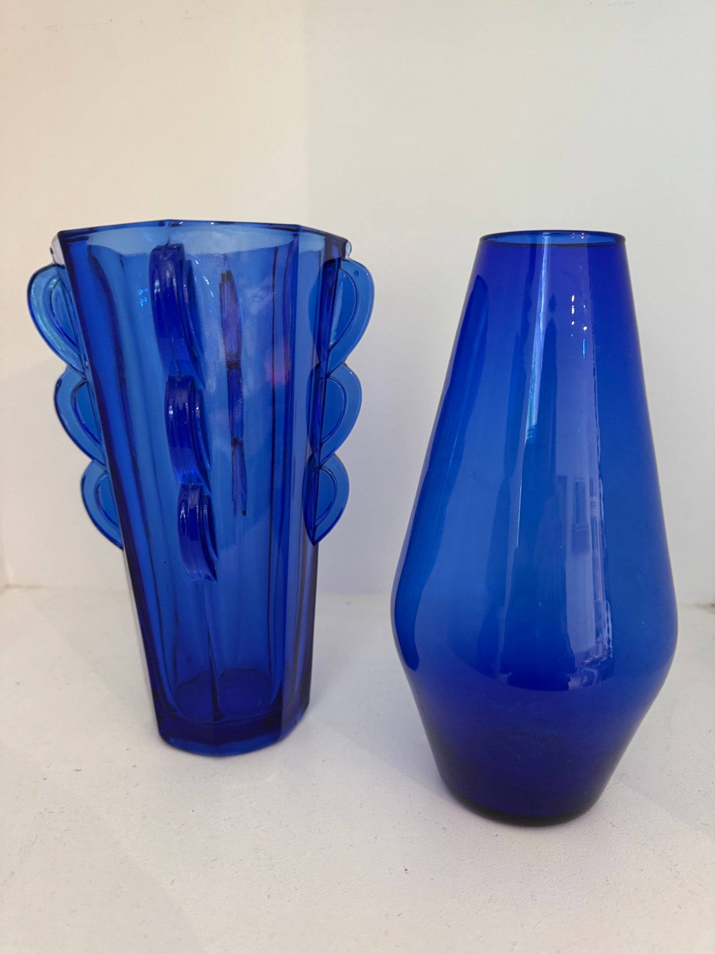 Vintage Blue Glass Vase