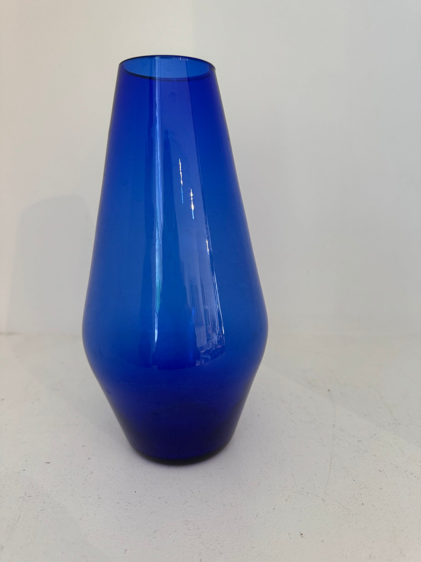 Vintage Blue Glass Vase