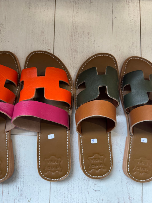 MAROC LEATHER Sandals Double colour
