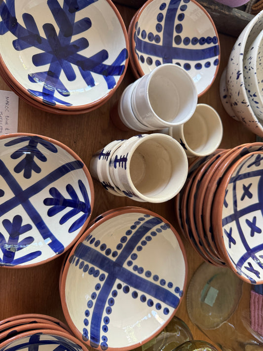 MAROC Ceramics Blue & White Terracotta Bowl