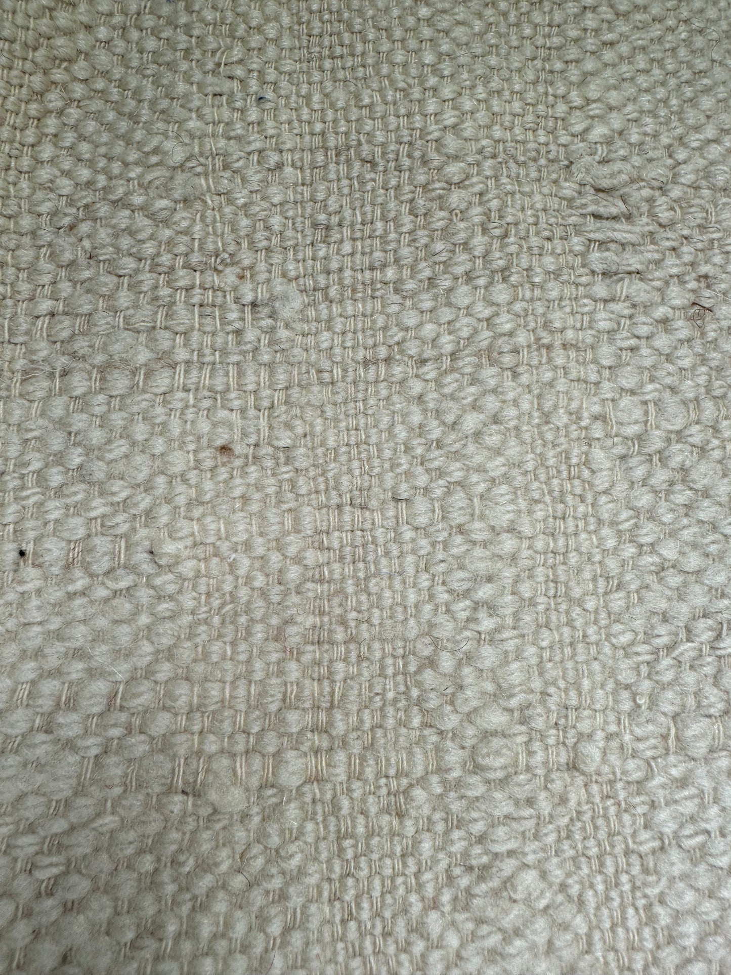 MAROC Vintage Berber Textile CREAM BROWN BRIGHT TASSELS