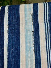 Load image into Gallery viewer, INDIGO VIntage Stripe Cloth Textile
