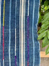 Load image into Gallery viewer, INDIGO VIntage Stripe Cloth Textile
