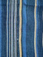 Load image into Gallery viewer, INDIGO VIntage Stripe Cloth Textile
