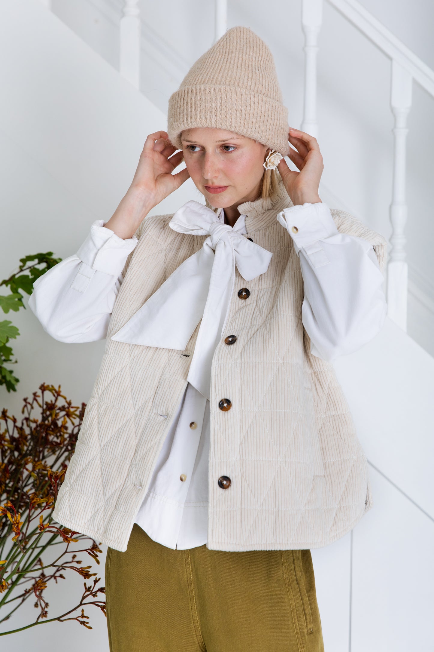 Bonte Stina Gilet Ecru AW25