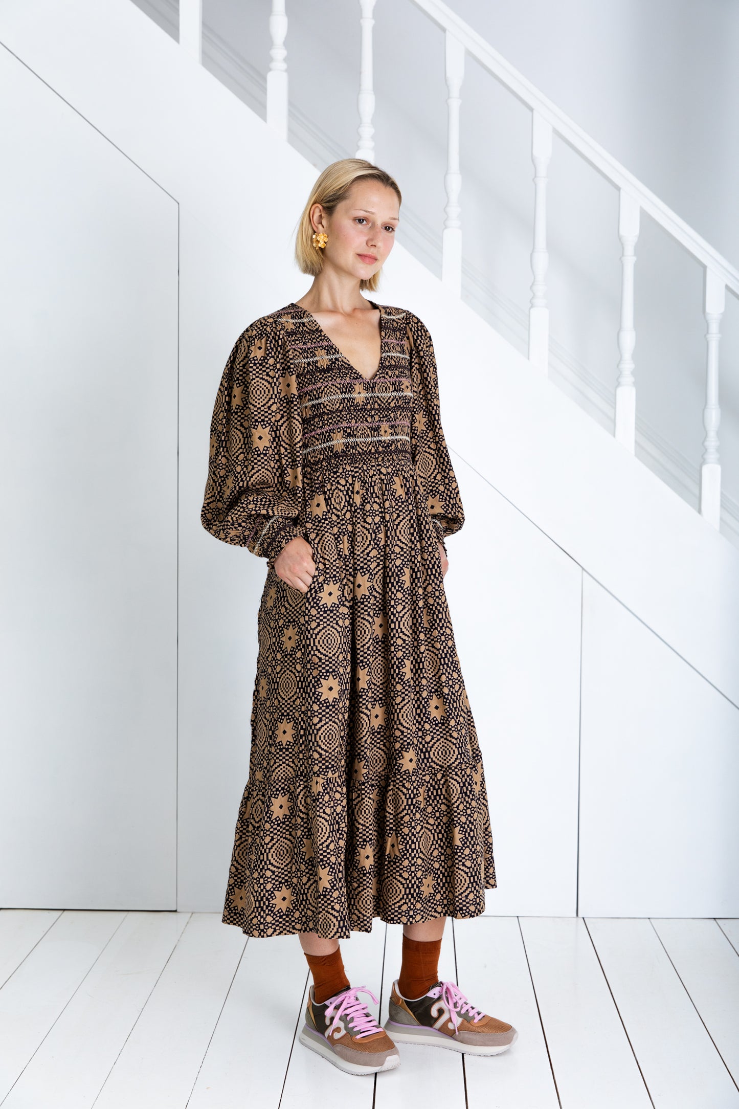 Bonté Troy Dress Midnight/Sand AW25