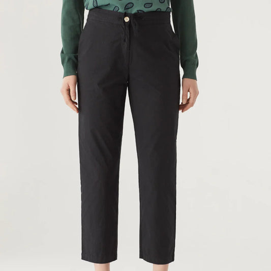 Nice Things Poplin Darts Pants Black