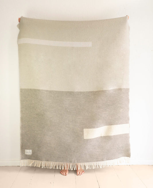 Forestry Wool Abstract Grey Blanket