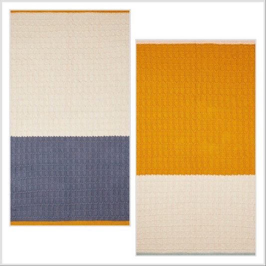Sophie Home Baby Blanket - Textured Blue Or Citrus