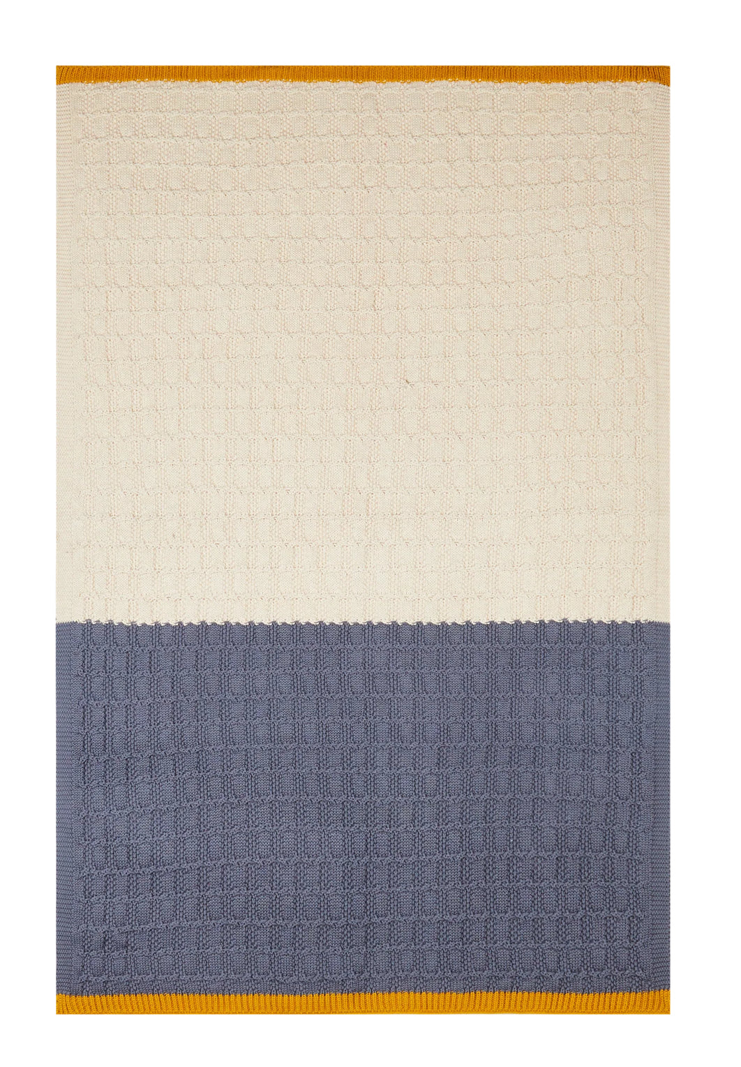 Sophie Home Baby Blanket - Textured Blue Or Citrus