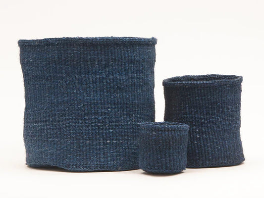 BASKET ROOM - Denim Blue Woven Basket