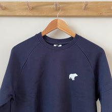 Load image into Gallery viewer, PB Sweater - Original white on navy
