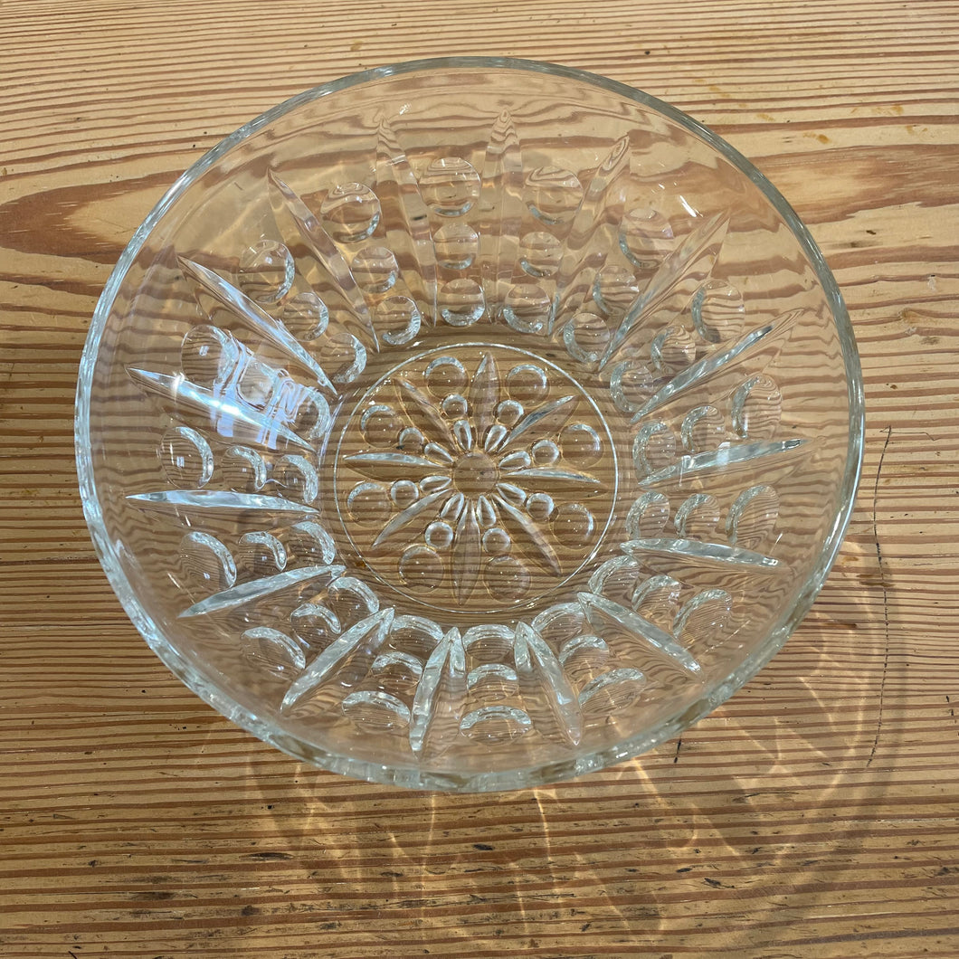 Vintage Glass Serving Bowl