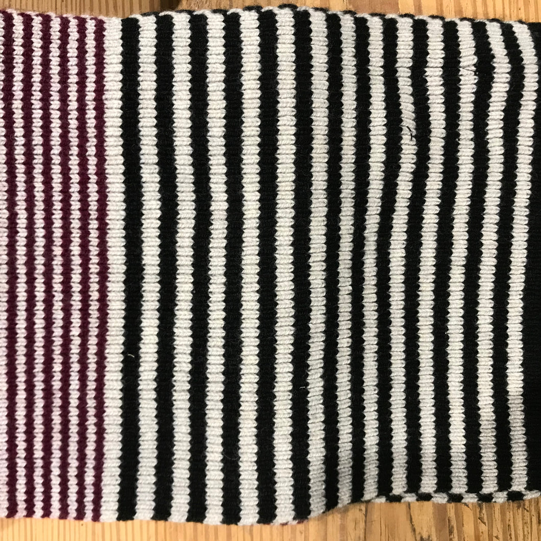 Rose-Brown striped scarf