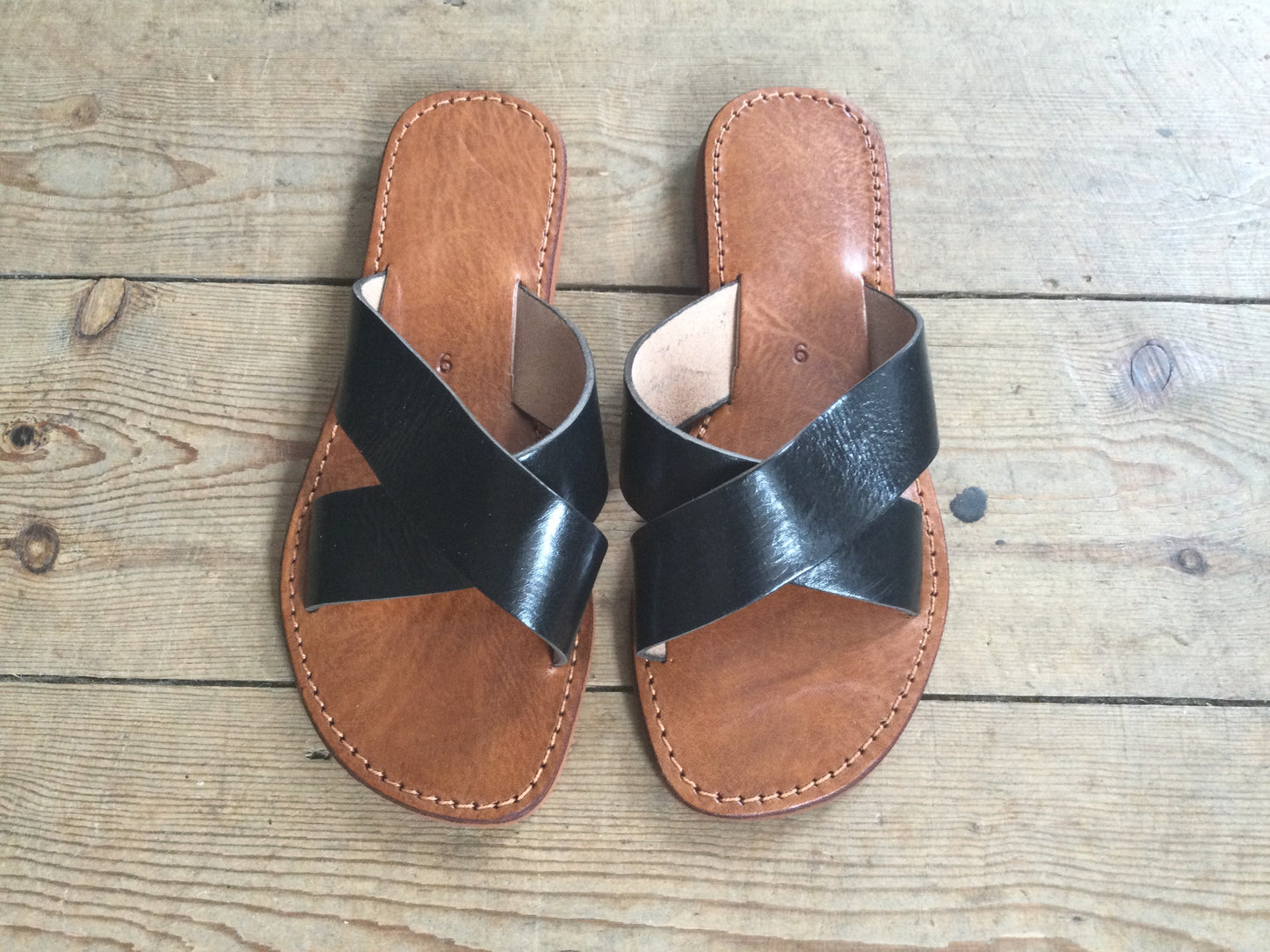 MAROC LEATHER Sandals Cross Strap