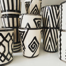 Load image into Gallery viewer, Maroc Ceramics BW Beaker / Eye Bowl
