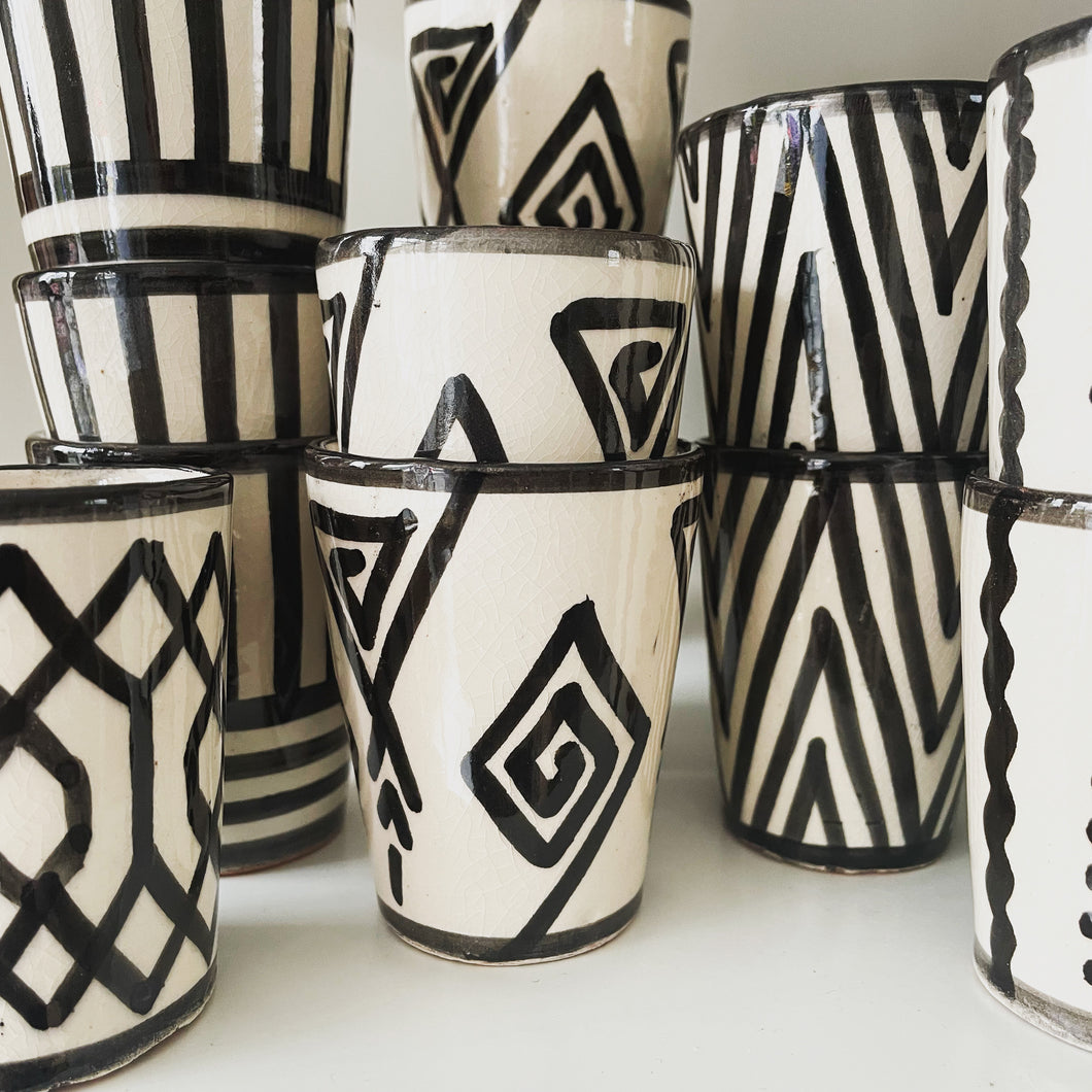 Maroc Ceramics BW Beaker / Eye Bowl