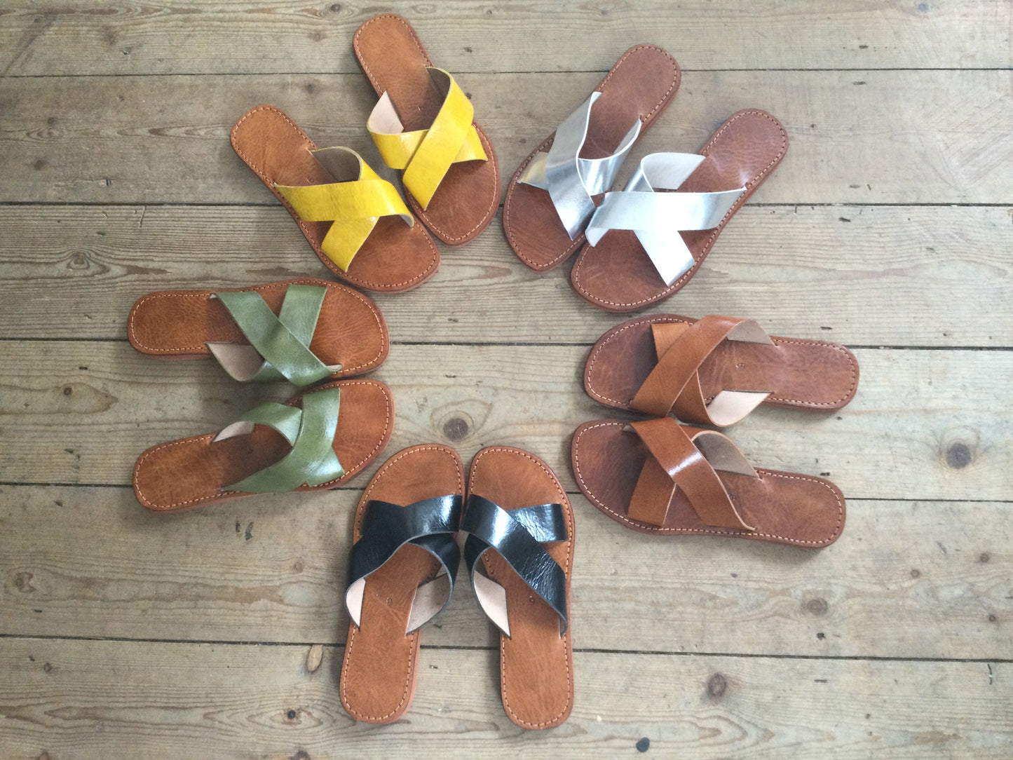 MAROC LEATHER Sandals Cross Strap