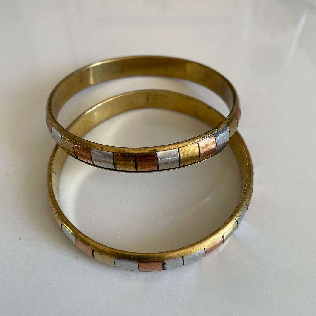 MAROC jewellery Brass Stripe Bangle