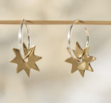 Load image into Gallery viewer, ROAKE STUDIO -  Aurora brass silver earrings
