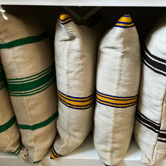 MAROC VINTAGE TEXTILES Stripe Rectangular Cushion