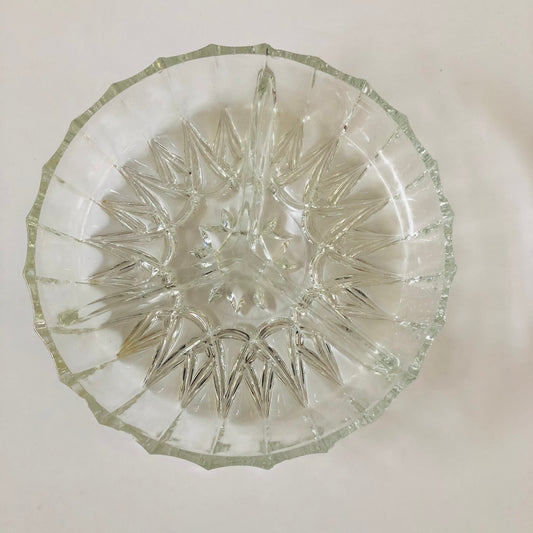 Vintage Cut Glass Snack / Dip Dish