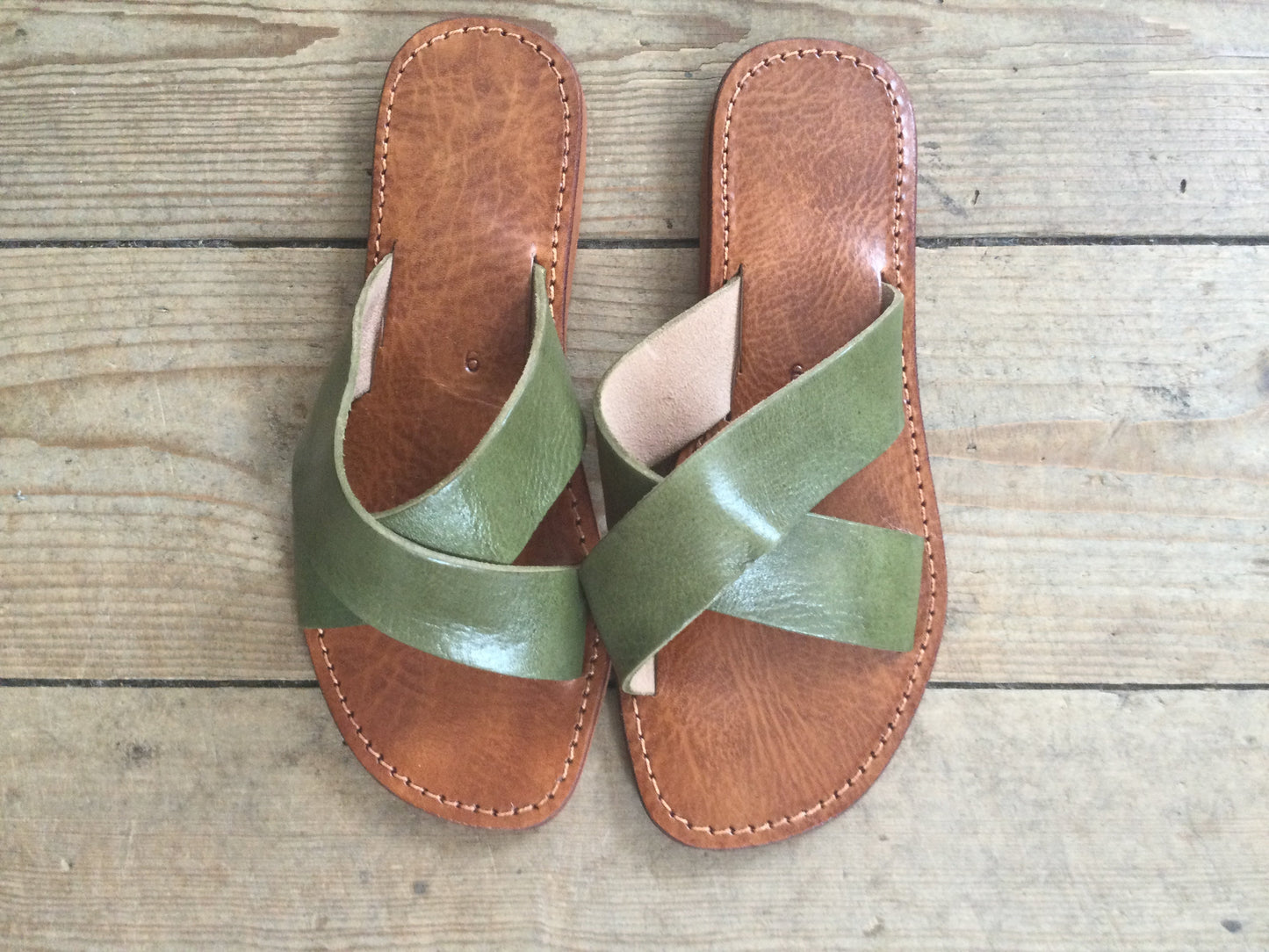 MAROC LEATHER Sandals Cross Strap