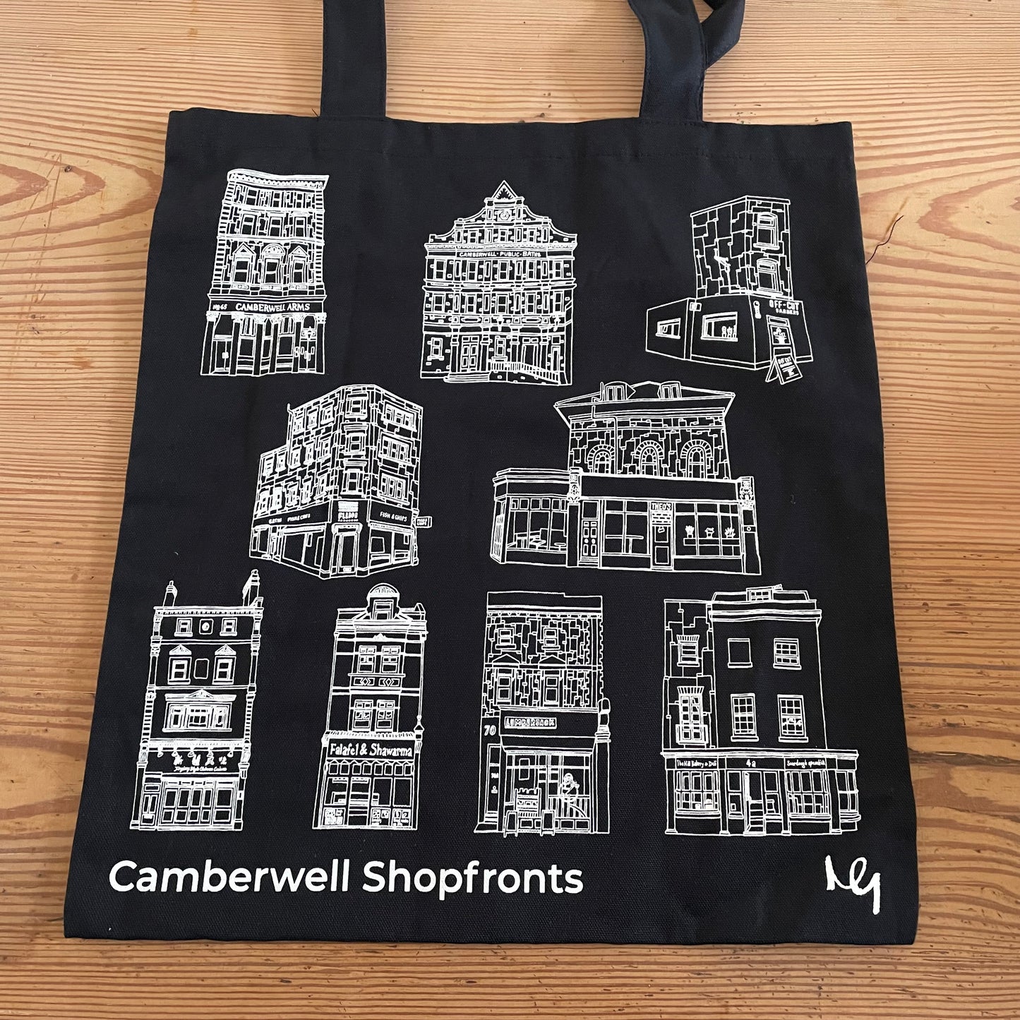 Natasha Godfrey Shop Fronts Tote Bag