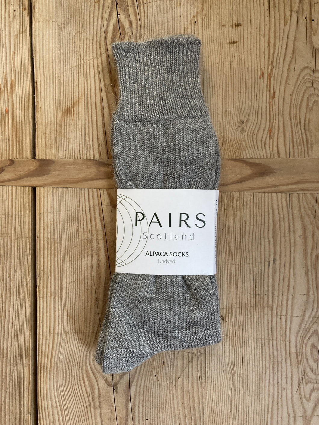 Pairs Grey Undyed Alpaca Socks