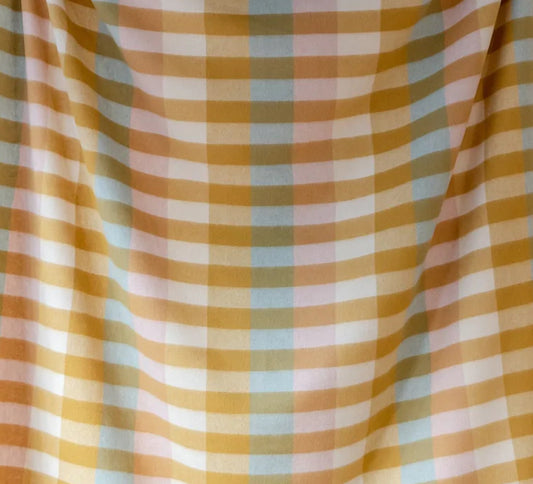 Tartan Blanket Co Pear Blossom Check 100% lambs