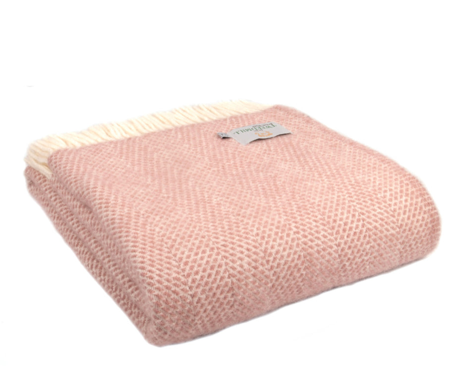 Tweedmill Blanket - Beehive Dusky Pink