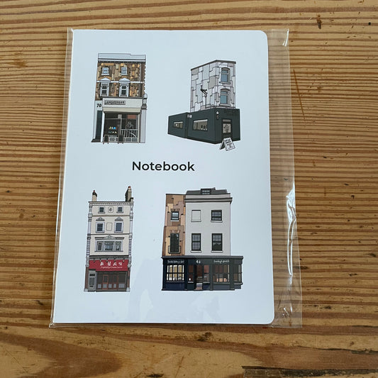 Natasha Godfrey camberwell Shopfronts A5 Notebook