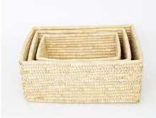 Load image into Gallery viewer, Afroart Palm rectangular basket set
