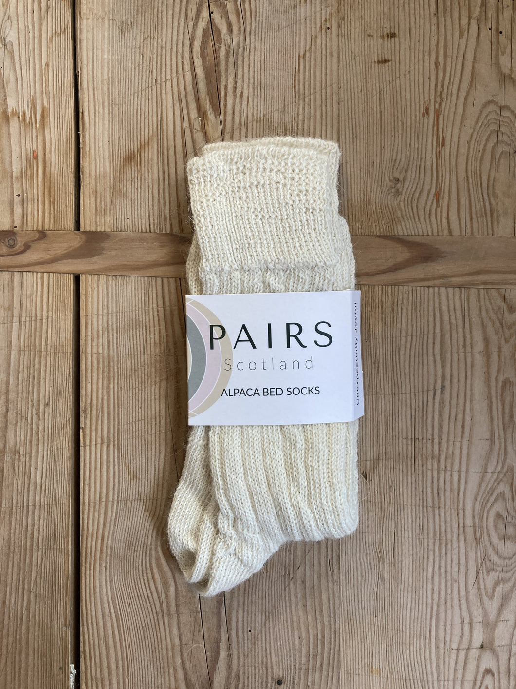 Pairs Alpaca Bed Socks - Cream