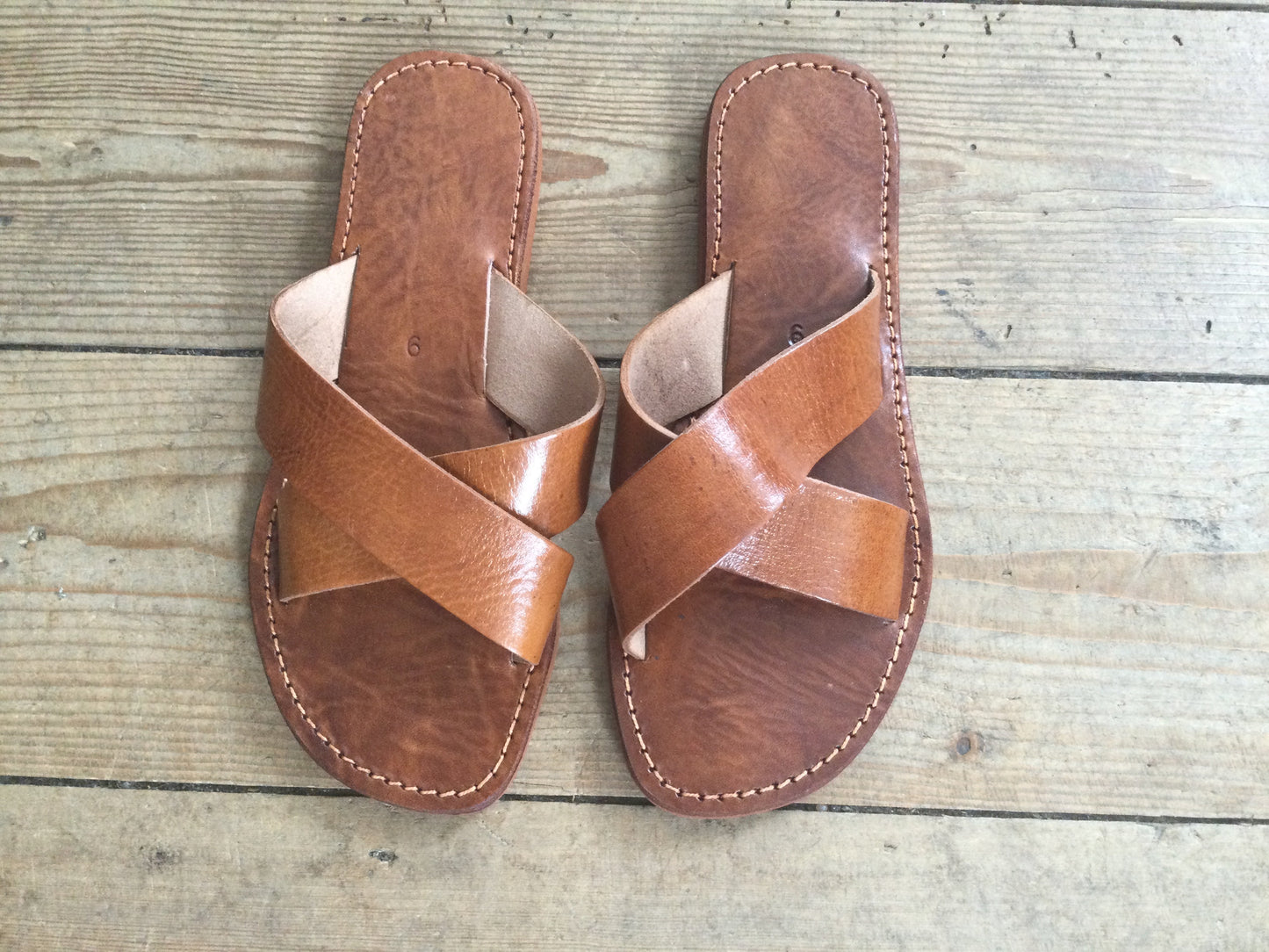 MAROC LEATHER Sandals Cross Strap