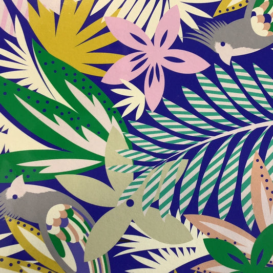 Elvira VV Design Blue Jungle Print