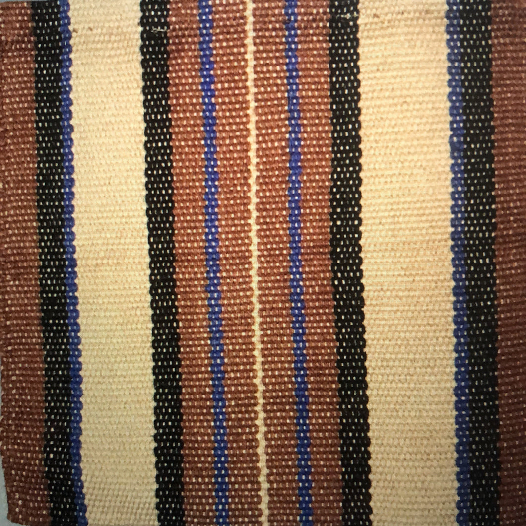 Maison Bengal - Poresh Jute bag nat/black/brown with thin blue stripes