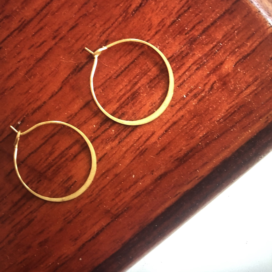ROAKE STUDIO - Mini Brass Hoop Earrings